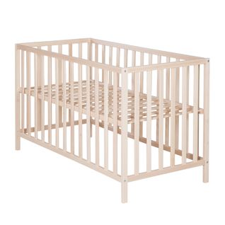 Lit Bébé Cosi 60x120 - Réglable En Hauteur - Bois Naturel