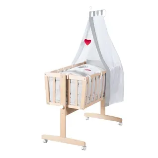 Berceau En Bois Adam Et Eule 40x90 + Équipement Complet