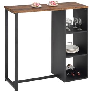 Table Haute De Bar Piava, Décor Chêne Sauvage