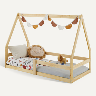 Lit Cabane Lusia 80 X 160 Cm, En Pin Massif Naturel