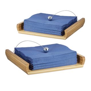 2x Porte-serviettes De Table En Bambou