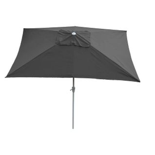 Parasol N 23, 2x3m, Rectangulaire, Inclinable, Polyester/alu 4,5kg ~ Anthracite