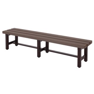 Banc De Jardin Alu Hwc-k60 Résistant Aux Intempéries Wpc 180cm, Brun