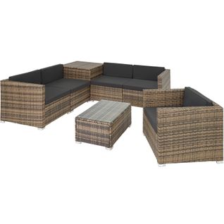 Canapé De Jardin Lounge En Rotin Marron Naturel  67 X 75 X 64.5 Cm