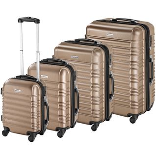 Set De Valises Trolley Rigides 4 Parties En Plastique Abs Robuste