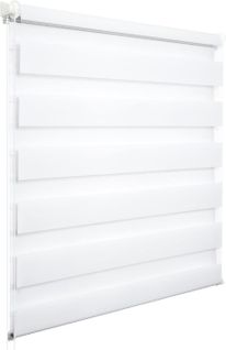 1 Pièce Store Enrouleur Double. 65x150cm Fixation Rapide Sans Perçage. Isolant Thermique.blanc