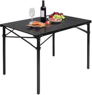 Table Pliante. Table De Camping En Aluminium.table De Pique-nique. 104x69x70 cm. Noir