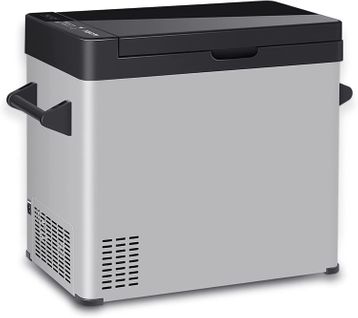 Mini Réfrigérateur Portable.glacière Pour Auto Congélateur De Voiture 60l.81.2x36x59 Cm.argent+noir