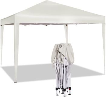 Tonnelle De Jardin-tente Pliante-protection Du Soleil Uv 50+hauteur Réglable 3x3m-beige