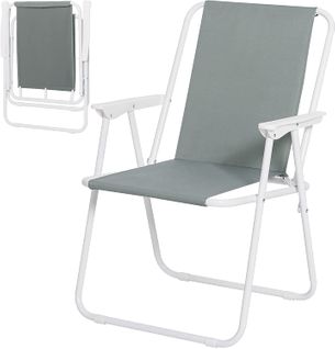 Chaise De Camping Pliante Avec Dossier Portables Et Légères-chaise De Pêche-gris Foncé