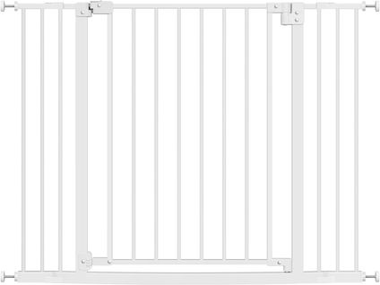 Barrière De Sécurité,porte Et Barrière D'escalier,2 Rallonges De 10cm,pour 75-107cm De Largeurblanc