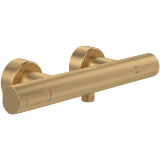 Mitigeur Douche Thermostatique Universal Taps et Fittings Rond Brushed Gold