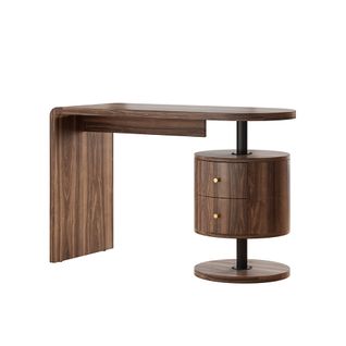 Bureau Lara 50033 Chêne Rustique 120x50cm Avec 2 Tiroirs