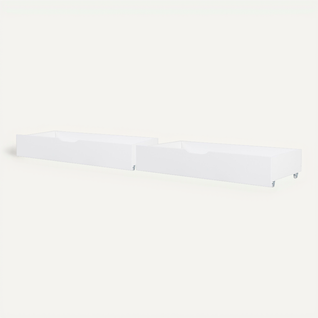 Lot De 2 Tiroirs De Rangement Pour Lit Bois De Pin Cronat Blanc