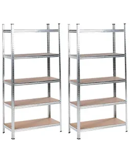 Ensemble De 2 Étagères De Garage Xitta Métal 75 Cm 30 Cm Argenté