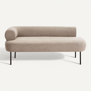 Méridienne Côté Gauche Mirmande Tissu Taupe