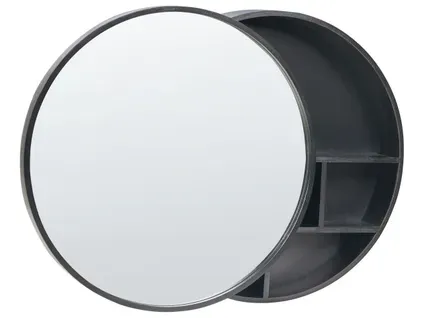 Armoire De Toilette Murale Ucayali 50 Cm 50 Cm Noir