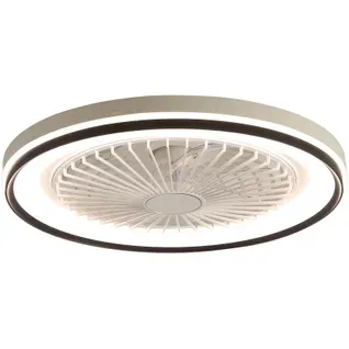 Ventilateur De Plafond 19 Pouces Avec Lumière, Télécommande, 6 Vitesses, Moteur Dc, En Abs, Blanc