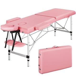 Table De Massage Pliante 2 Section 60 X 213 Cm Rose