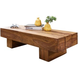 Table Basse Bois Massif 120x30x45cm Table D'appoint Table De Salon
