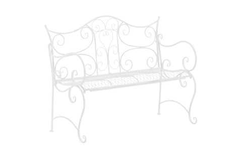 Banc De Jardin Au Style Antique Tara En Fer Forgé Blanc