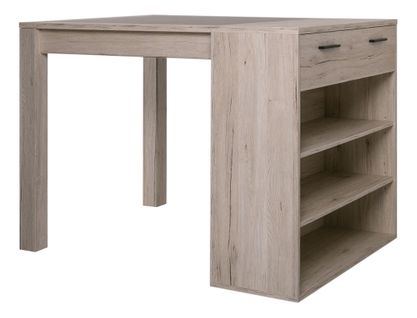 Mange debout L.120 MALTA décor chêne et béton foncé