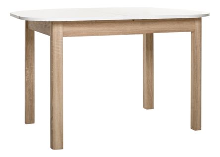 Table L.120/160 rectangulaire  TOLEDO 2 décor chêne sonoma/blanc