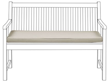 Coussin Taupe 112 X 54 X 5 Cm Pour Banc De Jardin Vivara