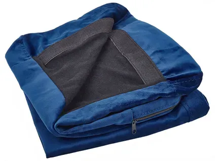 Housse En Velours Bleu Marine Pour Fauteuil Bernes