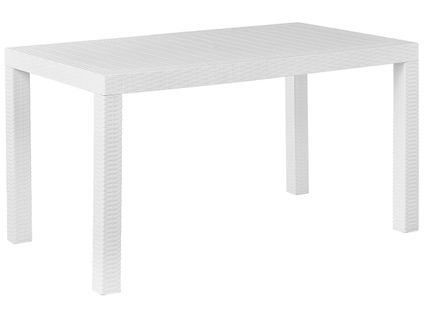 Table De Jardin Blanche 140 X 80 Cm Fossano
