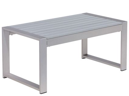 Table De Jardin En Aluminium Gris Clair 90 X 50 Cm Salerno