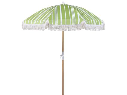 Parasol De Jardin D 150 Cm Vert Et Blanc Mondello