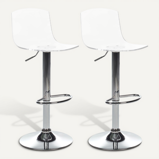 Tabouret Rotatif Set De 2 Transparent Imola