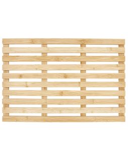 Tapis De Bain En Bois De Bambou Clair 53 X 36 Cm Bartow