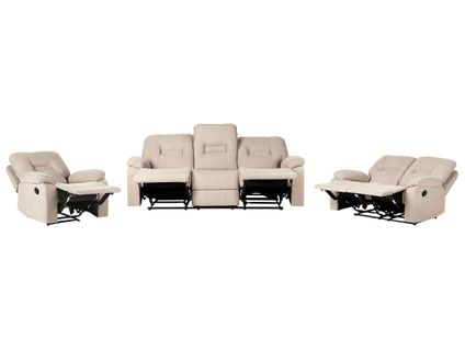 Ensemble De Salon Relax Manuel 6 Places Bergen Tissu Beige