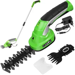 Taille Haie Électrique 2 En 1 72 V Avec 2 Accessoires Vert