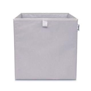 Boîte De Rangement Coloris Gris Clair, Compatible Avec L'étagère Ikea Kallax