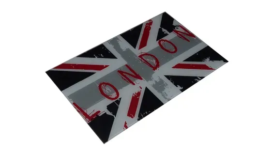 Plateau verre LONDON UK L 80 cm
