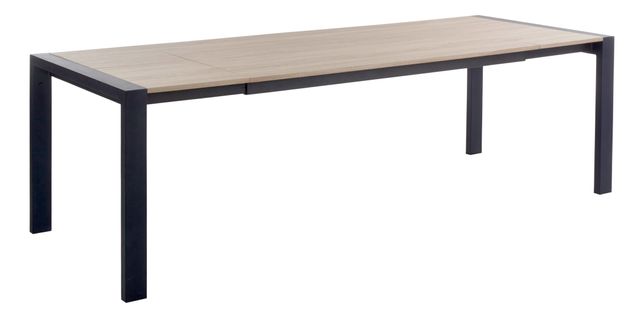 Table L.160/240 +  allonges CAMDEN Chêne sonoma/noir