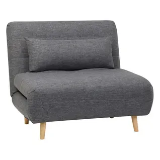 Fauteuil convertible IGLOO tissu gris foncé