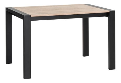 Table L.120/160 + allonge CAMDEN Chêne sonoma/noir