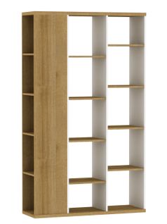 Bibliothèque ZAGORA Imitation chêne et blanc