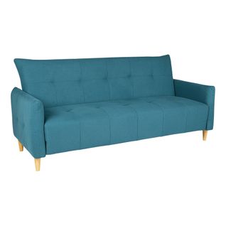 Banquette lit BIMBO tissu Bleu canard