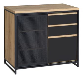 Ilot central BOSTON noir chêne