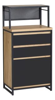 Buffet mi-hauteur BOSTON noir chêne