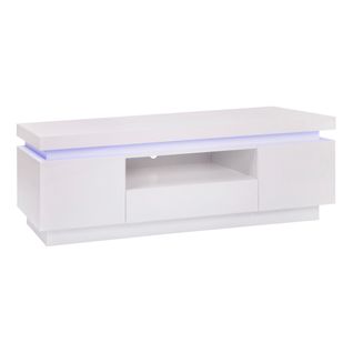 Meuble TV LED LUCIE 5 blanc laqué