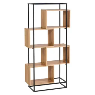 Bibliothèque SOFIA noir et imitation chêne