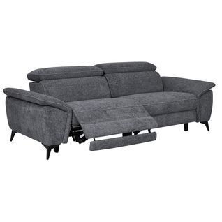 Canapé 3 places relax Newport III tissu gris foncé