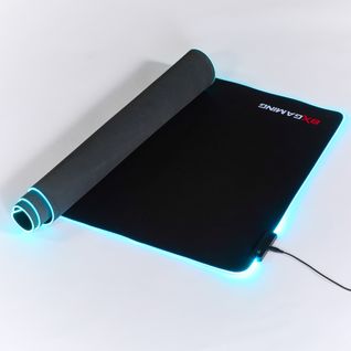 Tapis souris bureau gamer ARIAN 120x60 cm noir et leds