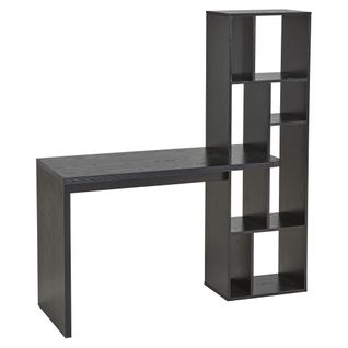 Bureau avec bibliothèque LOAN noir